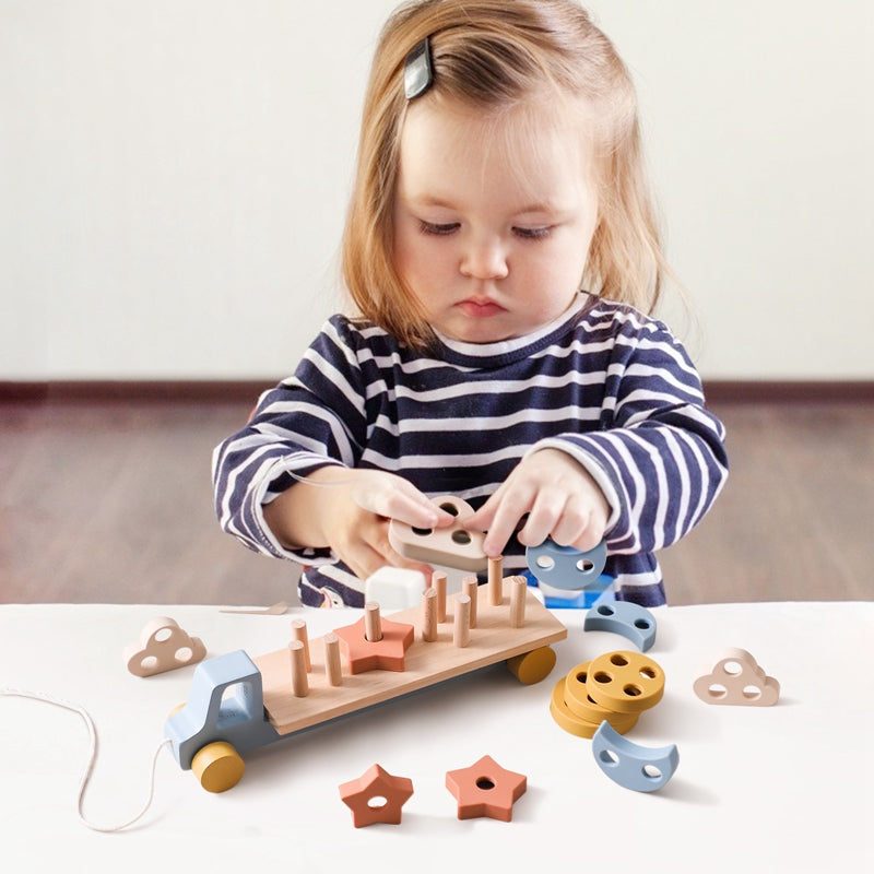 Pull Rope Crawling Shape Educational Toy