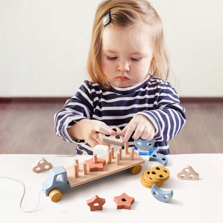 Pull Rope Crawling Shape Educational Toy