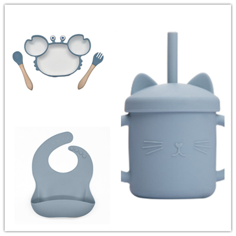 Non-Slip Silicone Baby Feeding Plate