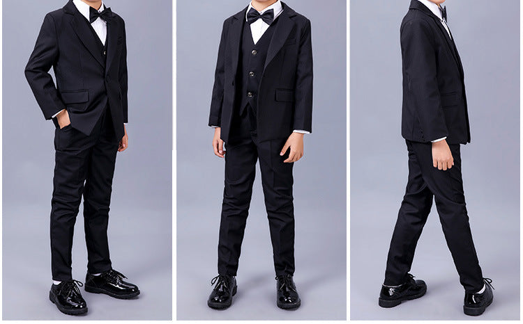 Children's Black Boy & Flower Girl Wedding Suit