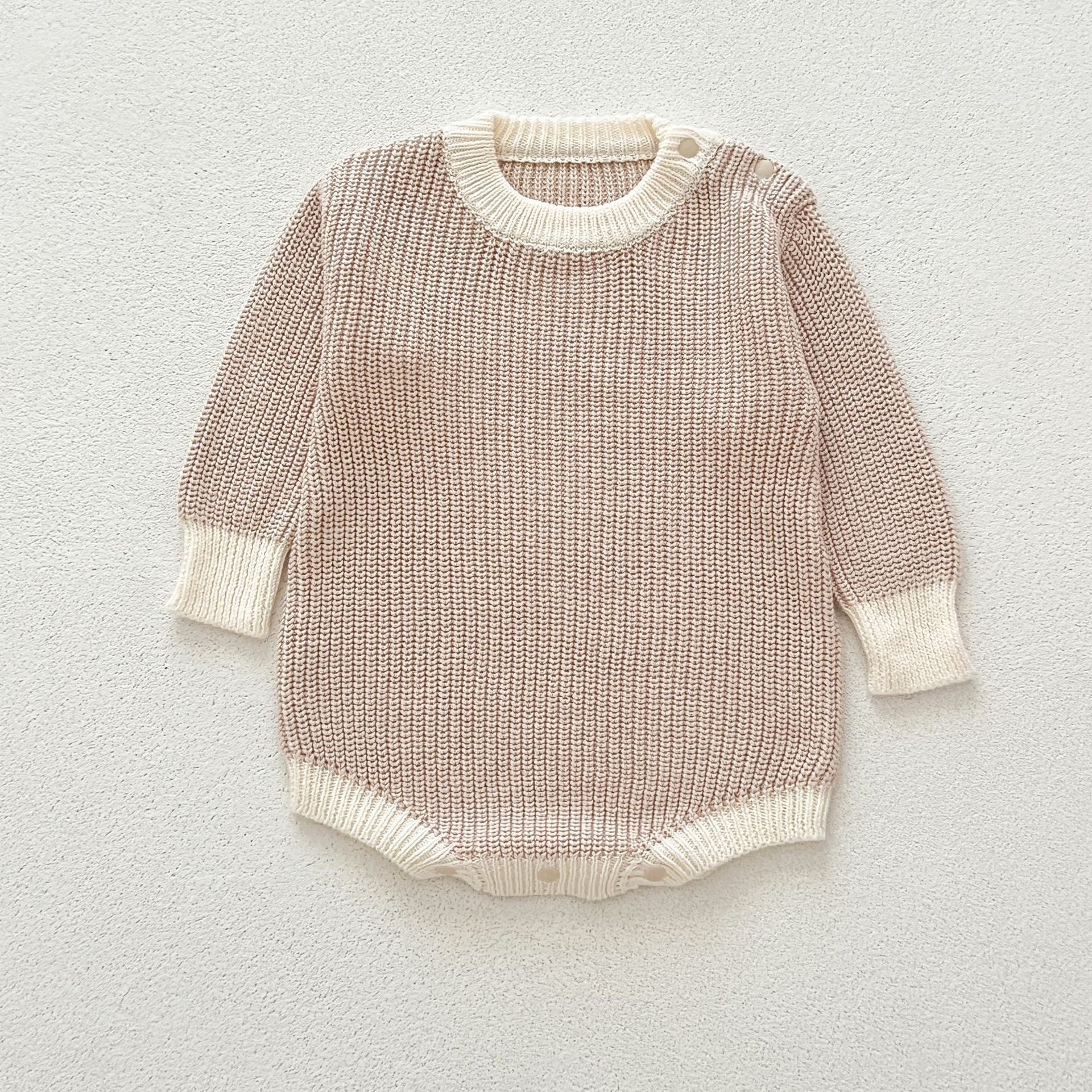 Autumn Western-Style Knitted Baby Jumpsuit