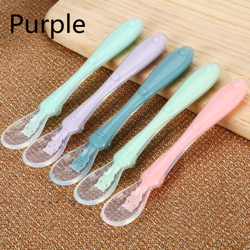 Baby Silicone Feeding Spoon for Water & Soup
