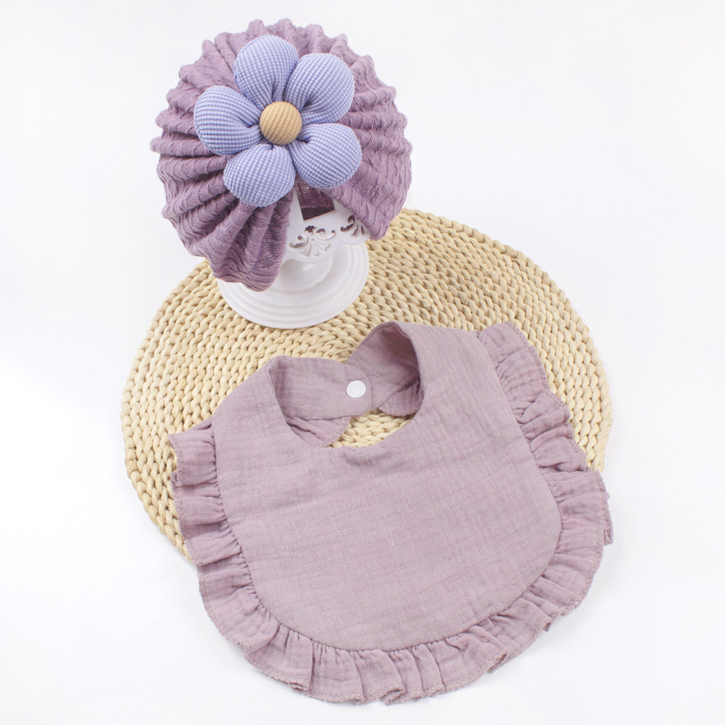 Newborn Baby Hat & Bib Organic Cotton Set