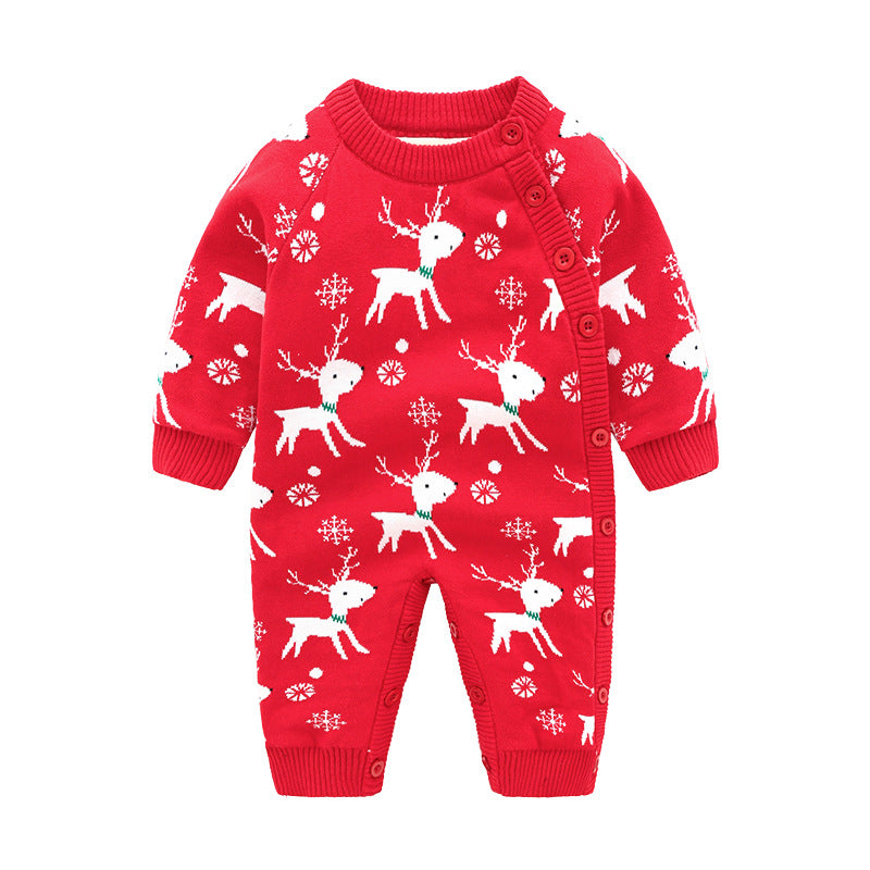 Newborn Thickened Baby Crawling Harness Outfit