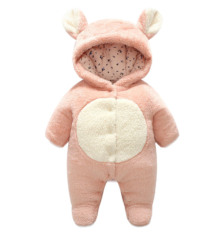 Baby Quilted Velvet Onesie with Feet