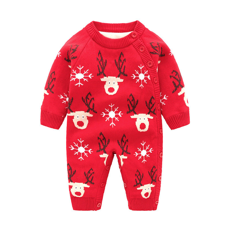 Newborn Thickened Baby Crawling Harness Outfit