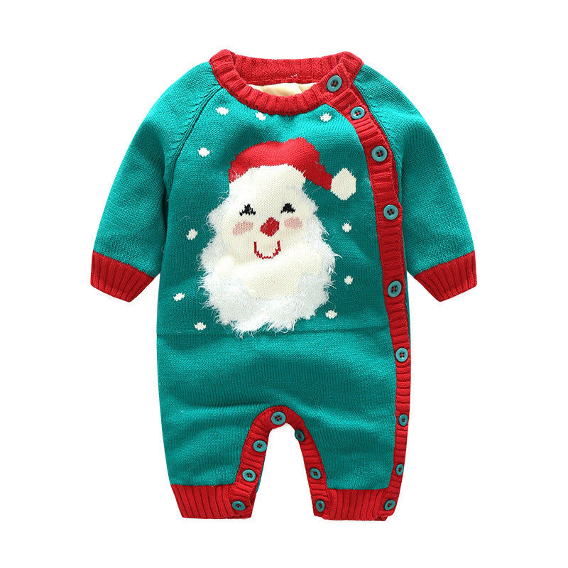 Newborn Thickened Baby Crawling Harness Outfit