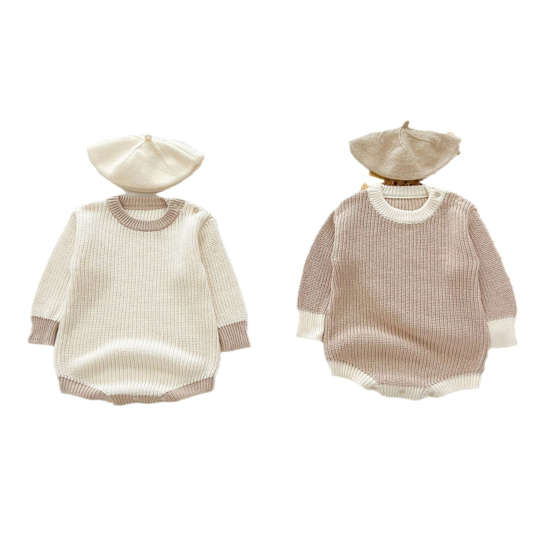 Autumn Western-Style Knitted Baby Jumpsuit