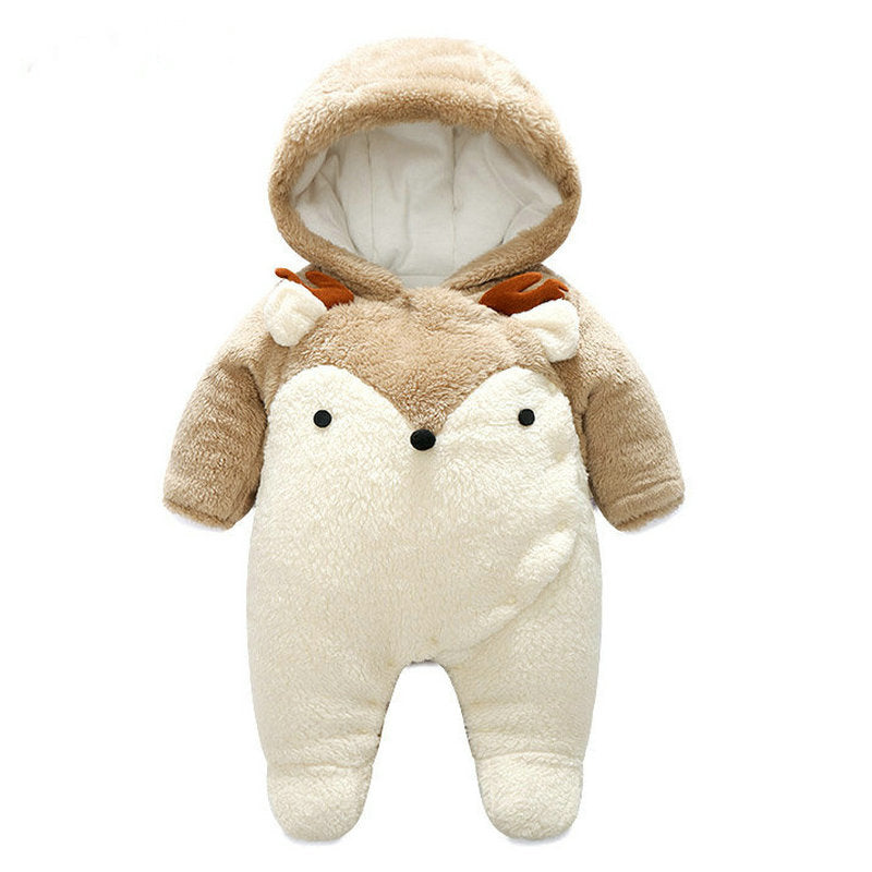 Baby Quilted Velvet Onesie with Feet