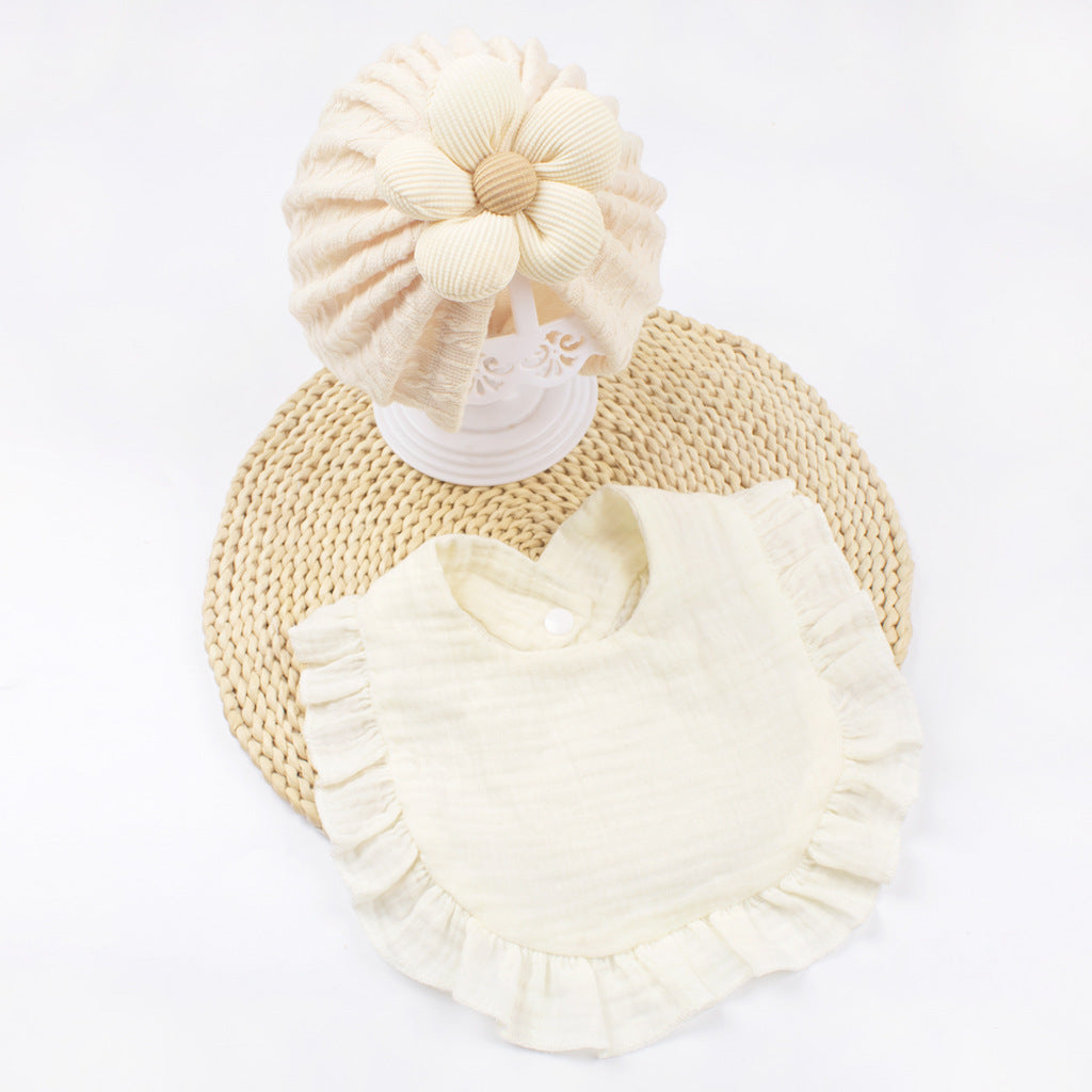 Newborn Baby Hat & Bib Organic Cotton Set