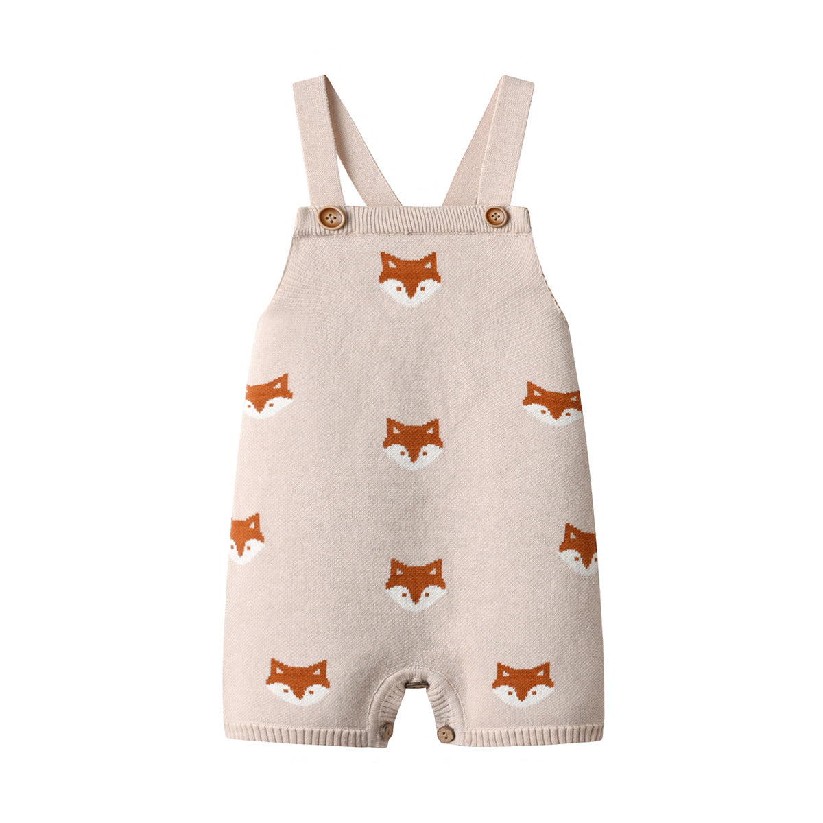 Fox Knitted Strap Baby Romper (Spring & Autumn)