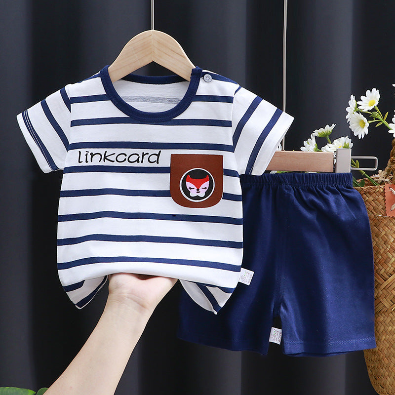 Children's Cotton Short-Sleeve T-Shirt Set